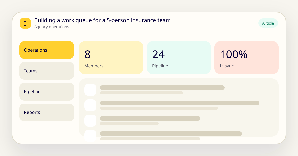 Building a work queue for a 5-person insurance team