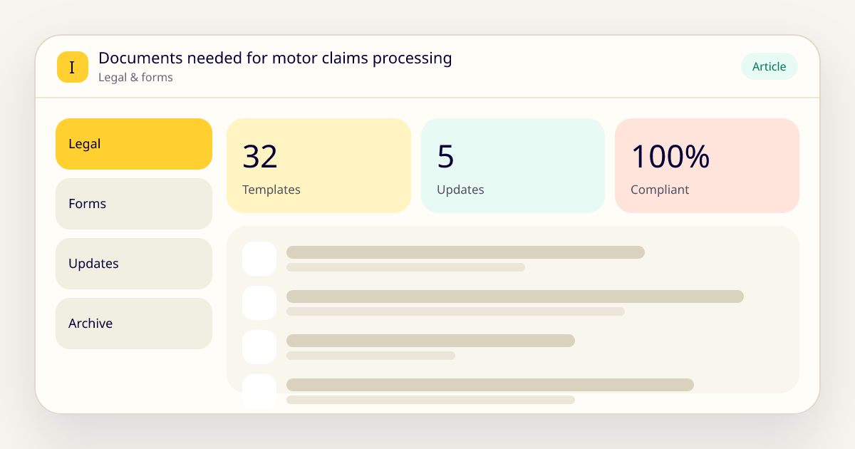 Documents needed for motor claims processing